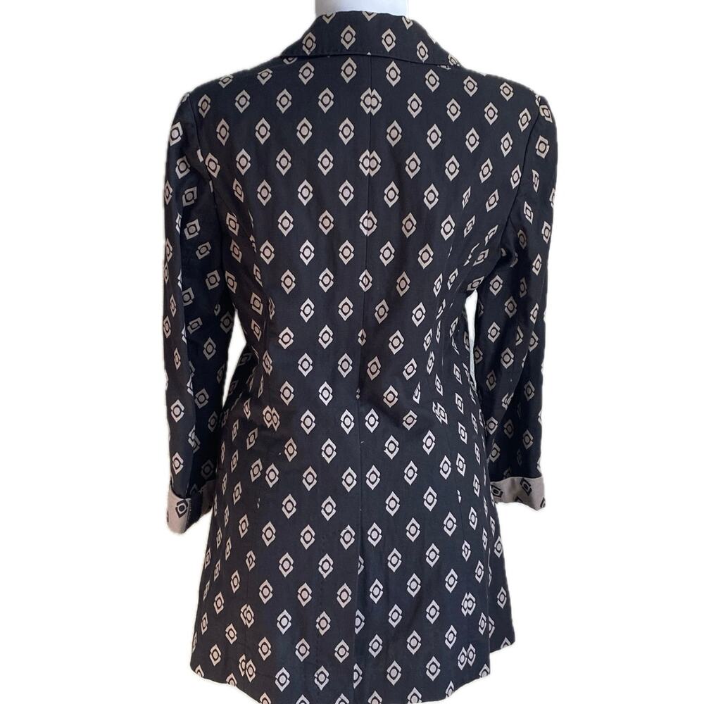 Sigrid Olsen Moroccan Geometric Leaf Print Blazer… - image 4